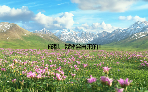 成都, 我还会再来的!