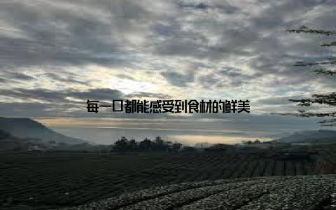 每一口都能感受到食材的鲜美